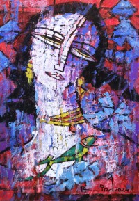 A. S. Rind, 10 x 15 Inch, Acrylic on Paper, Figurative Painting, AC-ASR-702